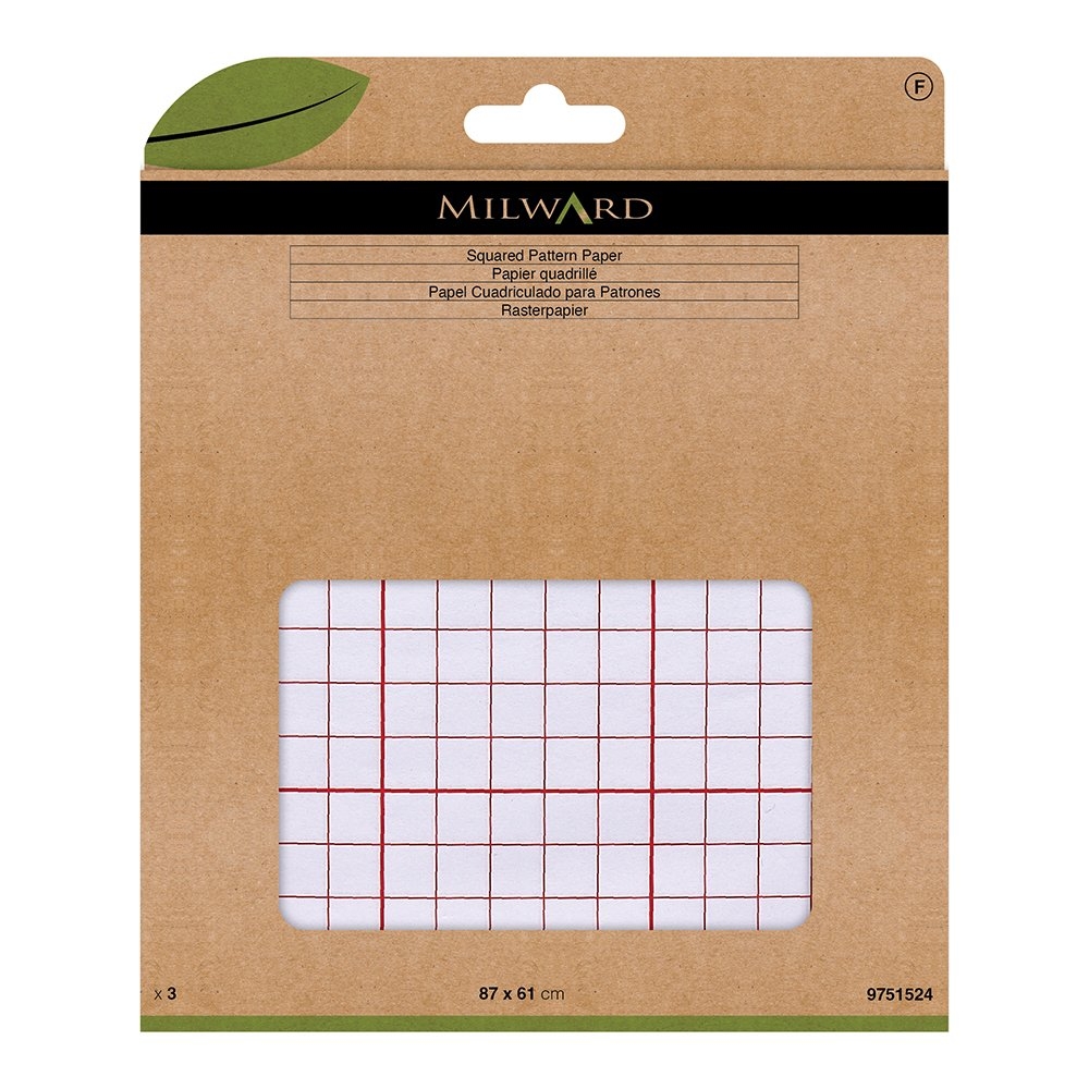 MILWARD GREEN Grid Tracing Paper Squares 3 Pcs 4895126758524
