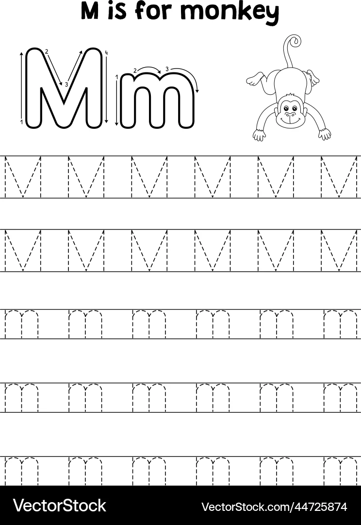 Monkey Tracing Worksheet