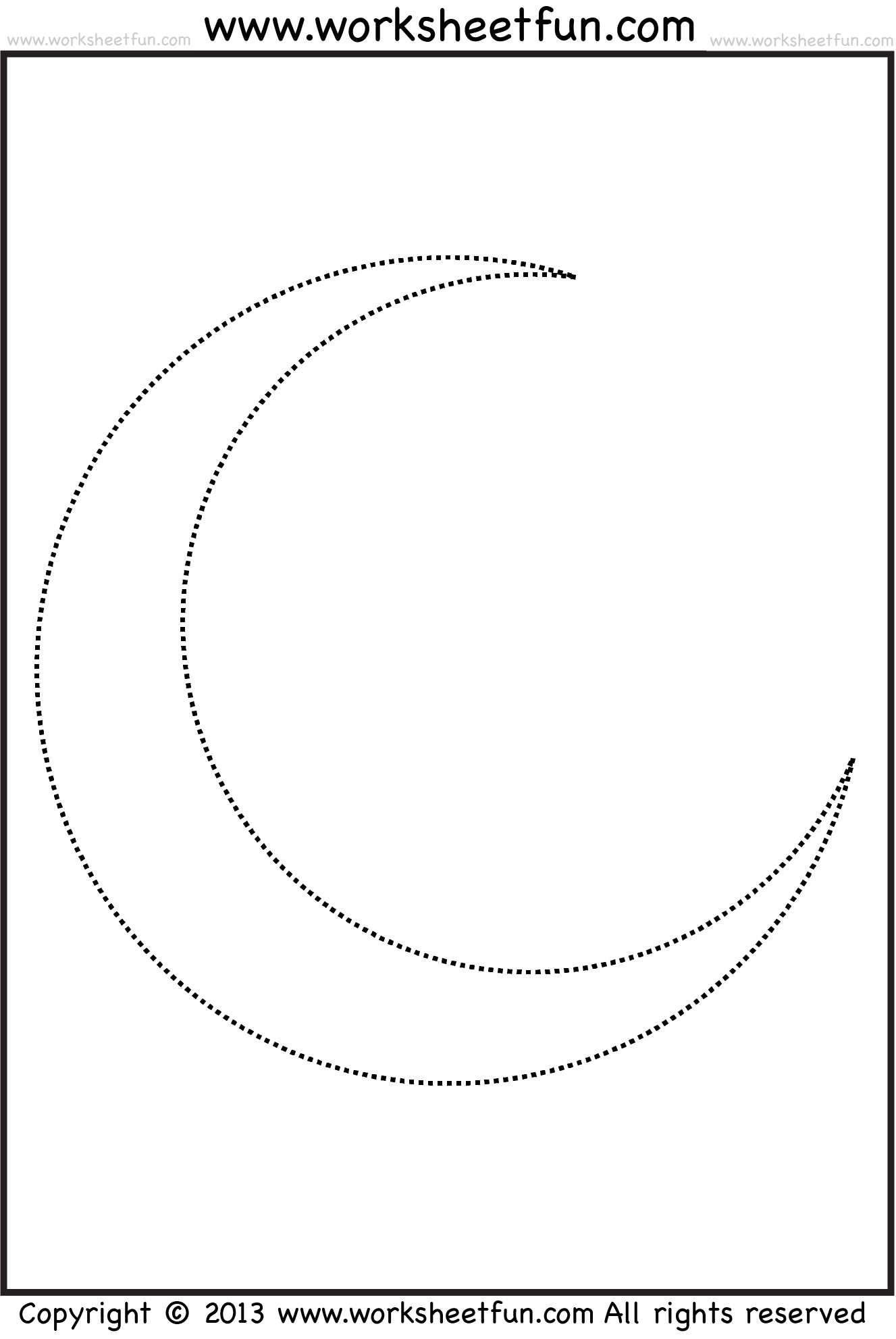Moon Tracing And Coloring FREE Printable Worksheets Worksheetfun