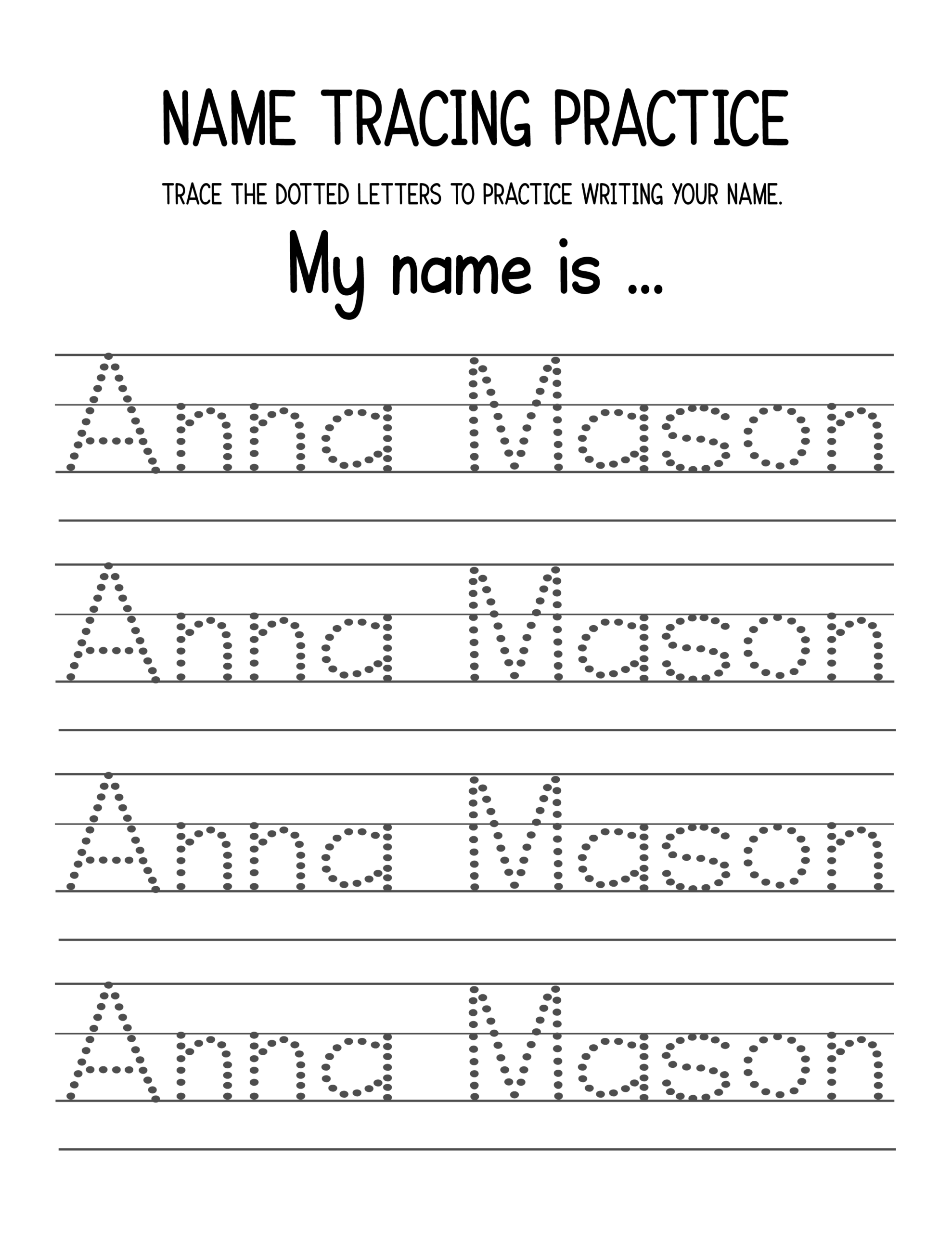 Name Not Taken Book Personalized Name Tracing Worksheets Custom 