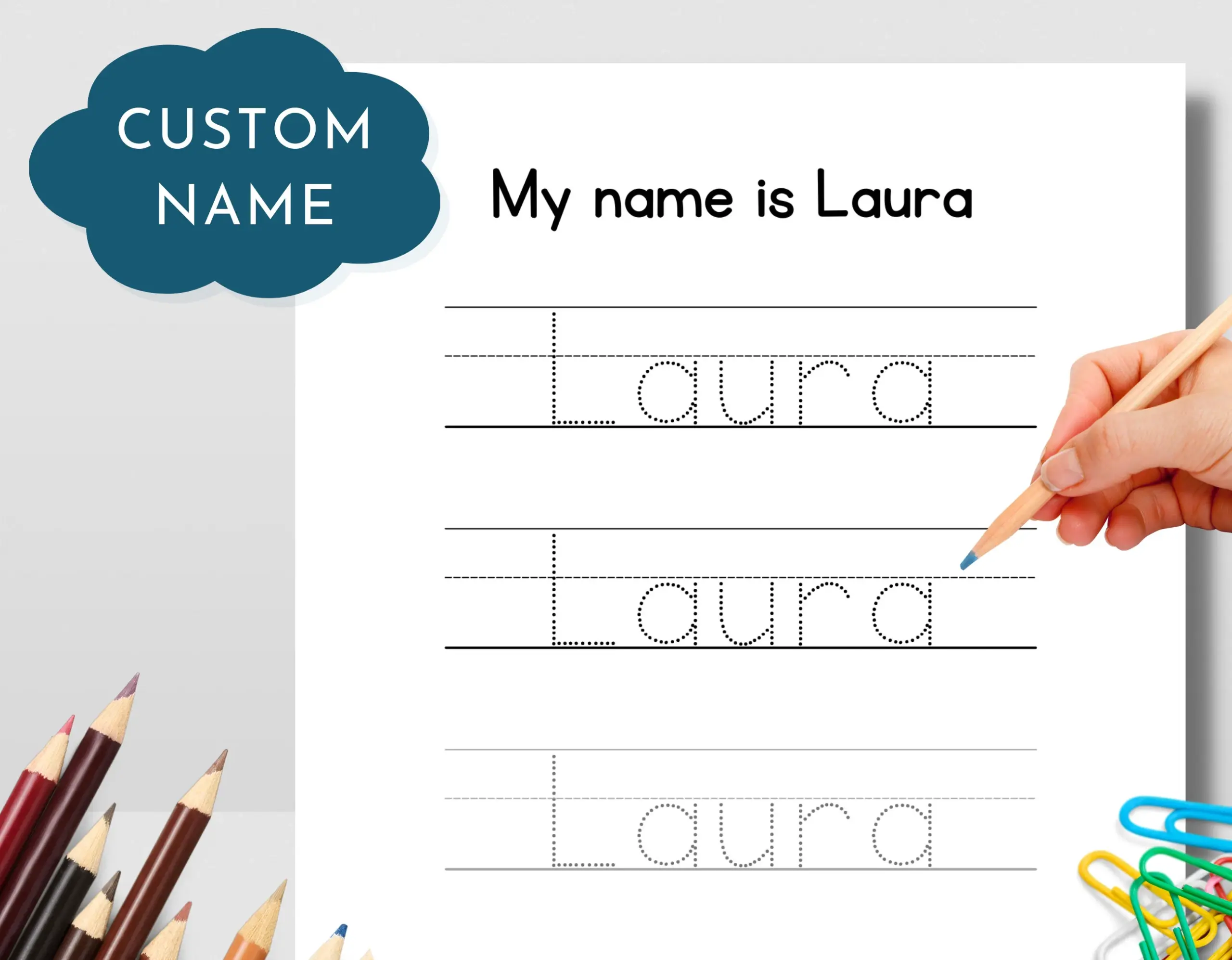 Name Trace Worksheet Handwriting Practice Printable For Pre Name Trace Worksheet Handwriting Practice Printable For Pre
