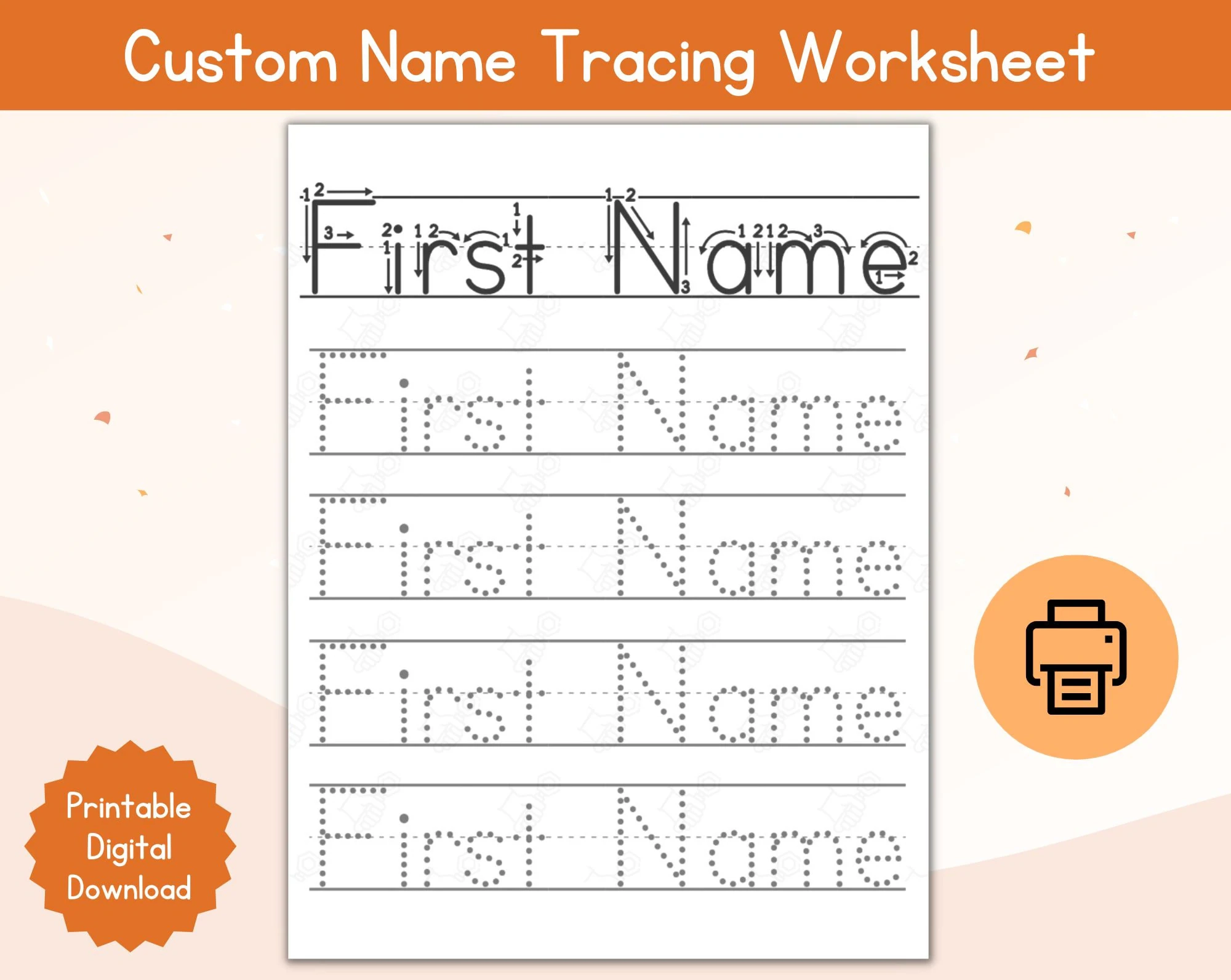Preschool Tracing Name Printables