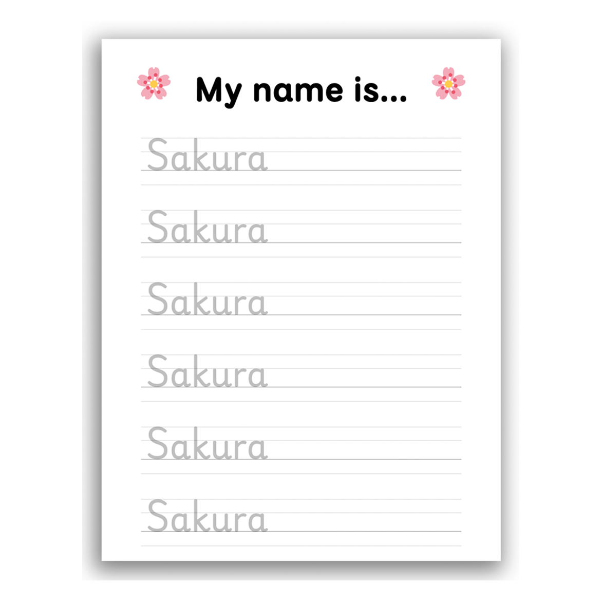Name Tracing Generator For Preschool