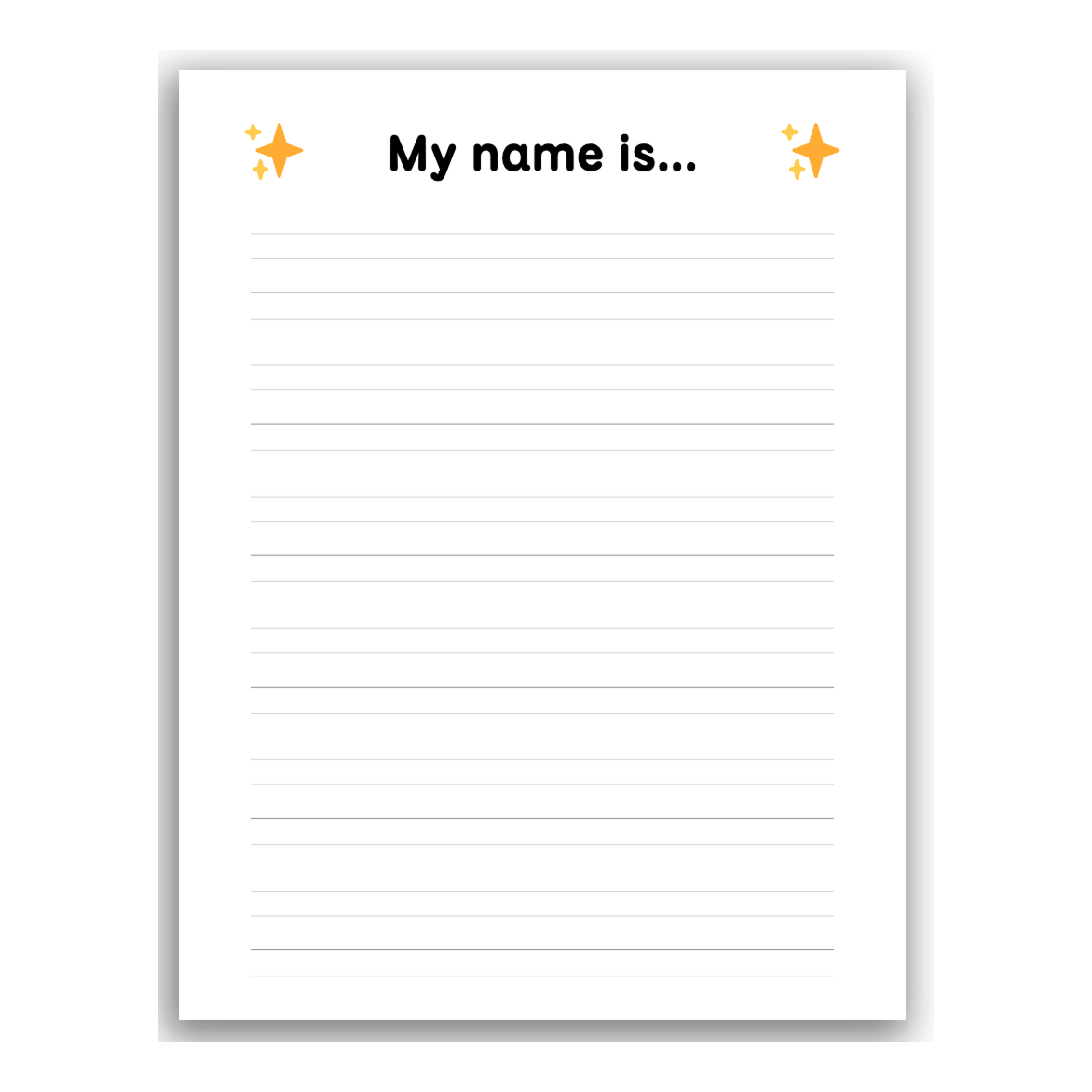 Name Tracing Templates Printable Worksheets With Lines