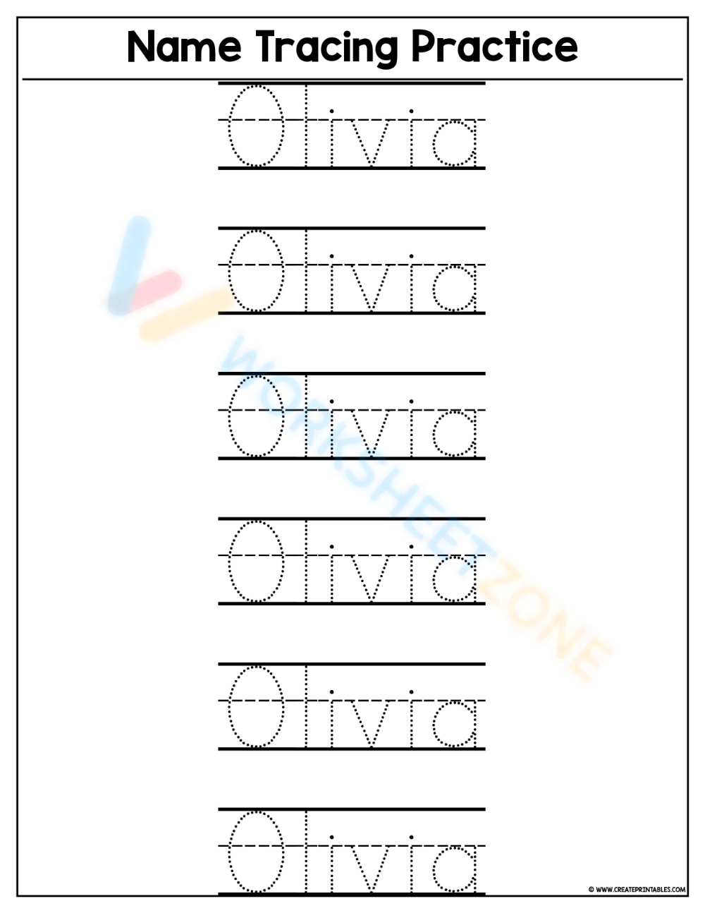 Name Tracing Worksheets amp Printable