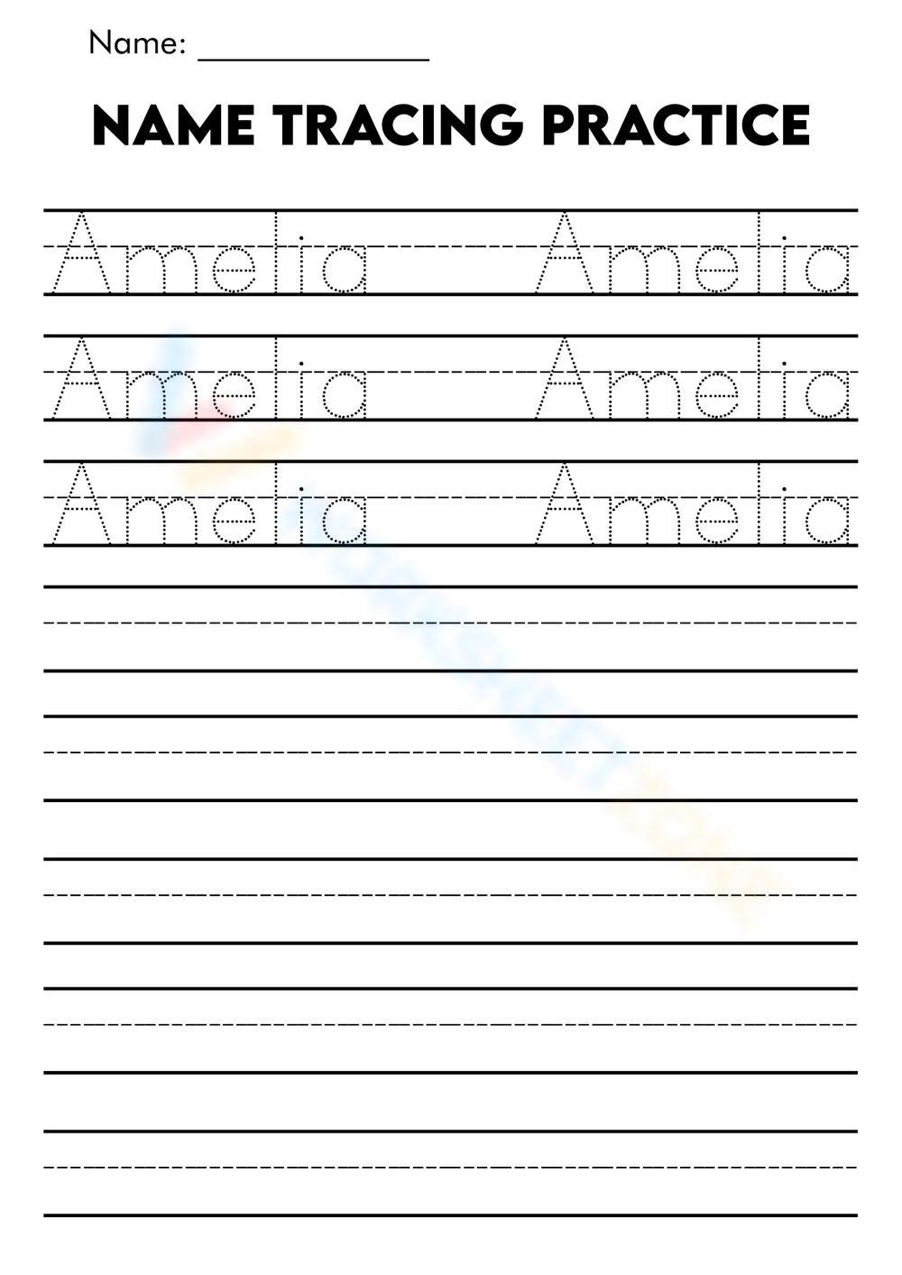 Name Tracing Worksheets amp Printable