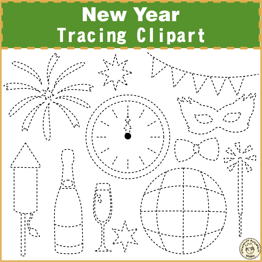 New Year Tracing Images Clipart New Year Tracing Images Clipart
