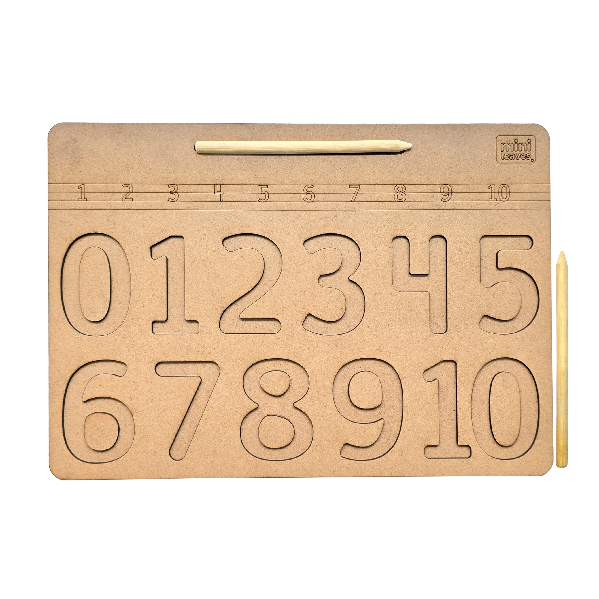 Wooden Number Tracing Board