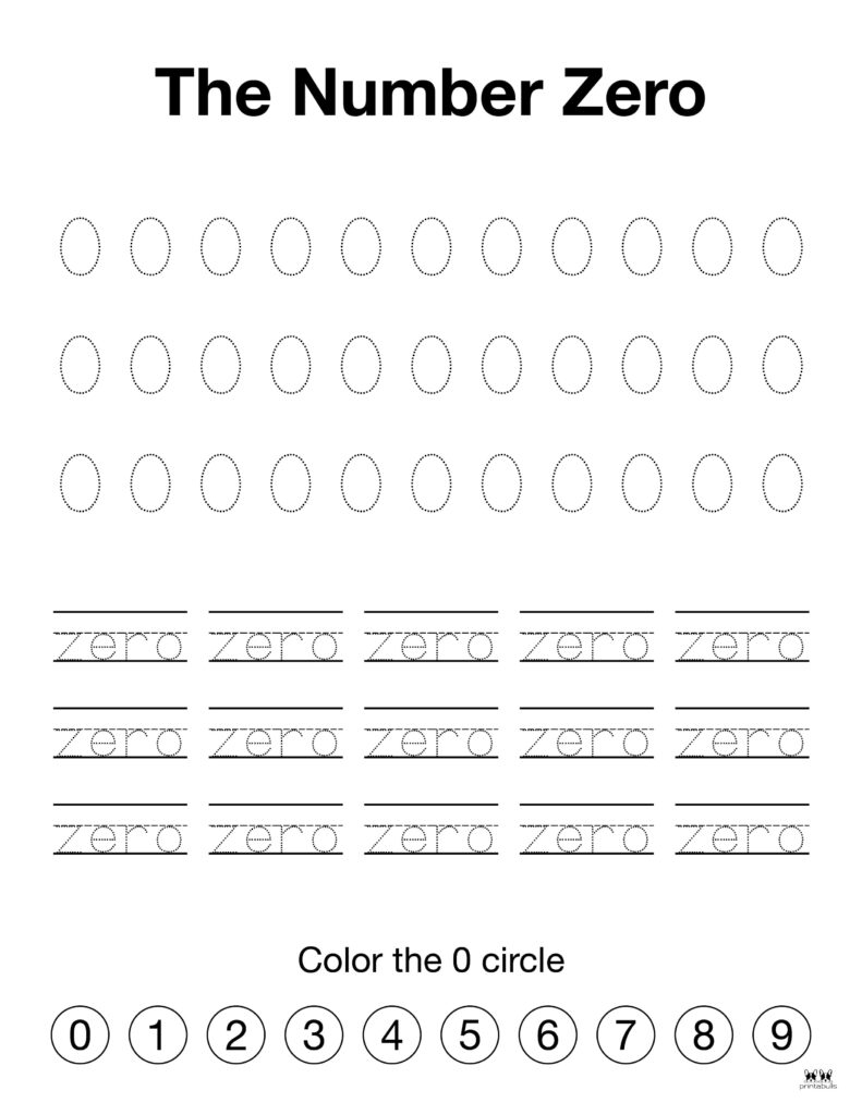 Number 0 Tracing Worksheets 15 FREE Pages Printabulls