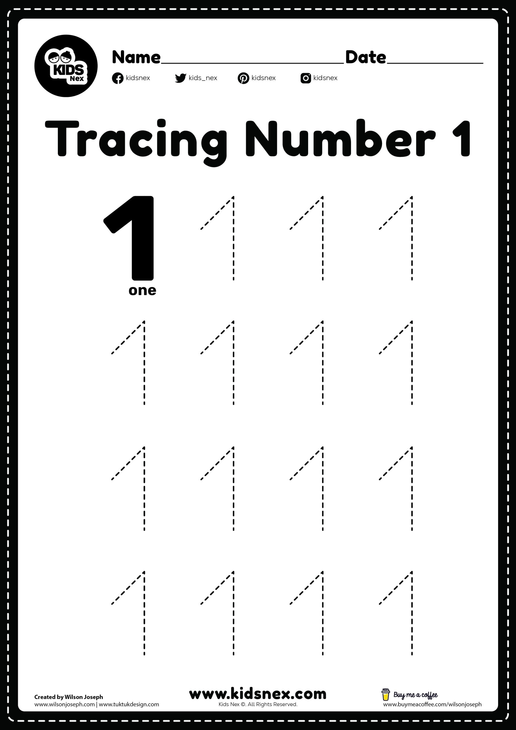Free Printable Tracing Numbers