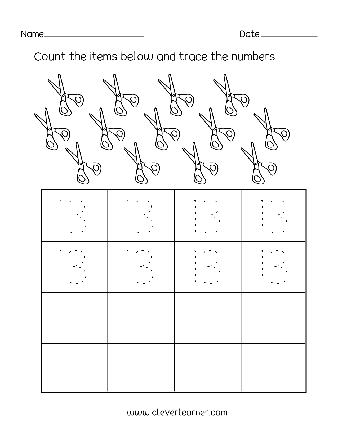 Tracing The Number 13