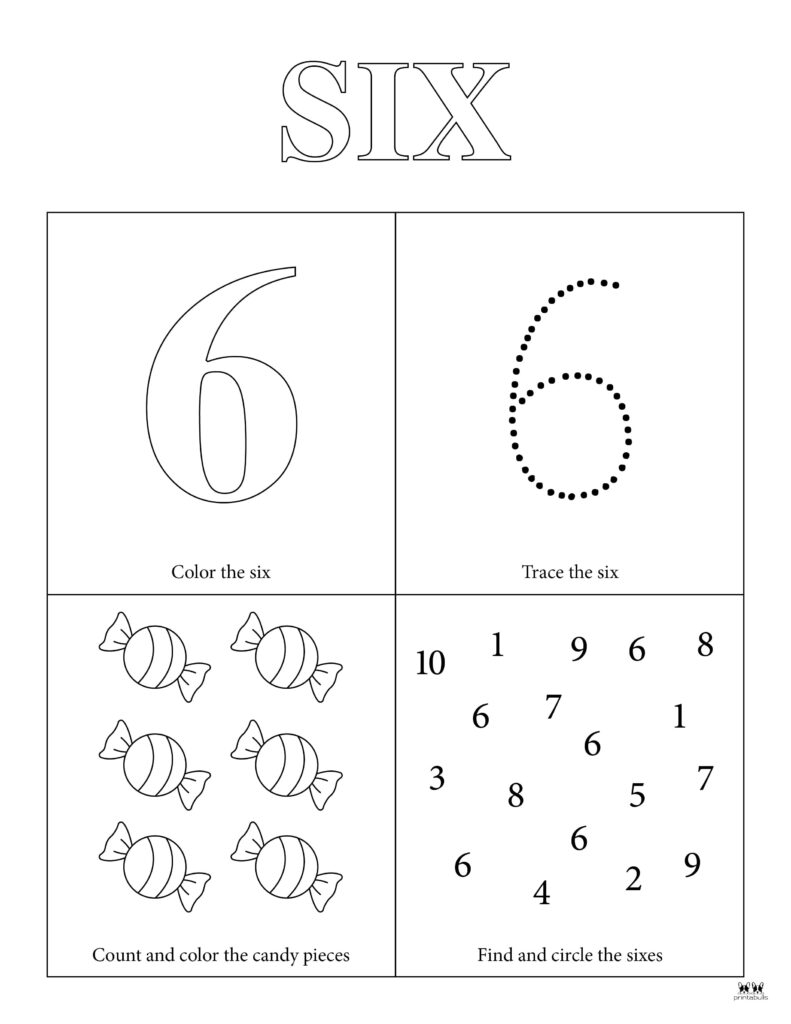 Number 6 Tracing Worksheets 15 FREE Pages Printabulls