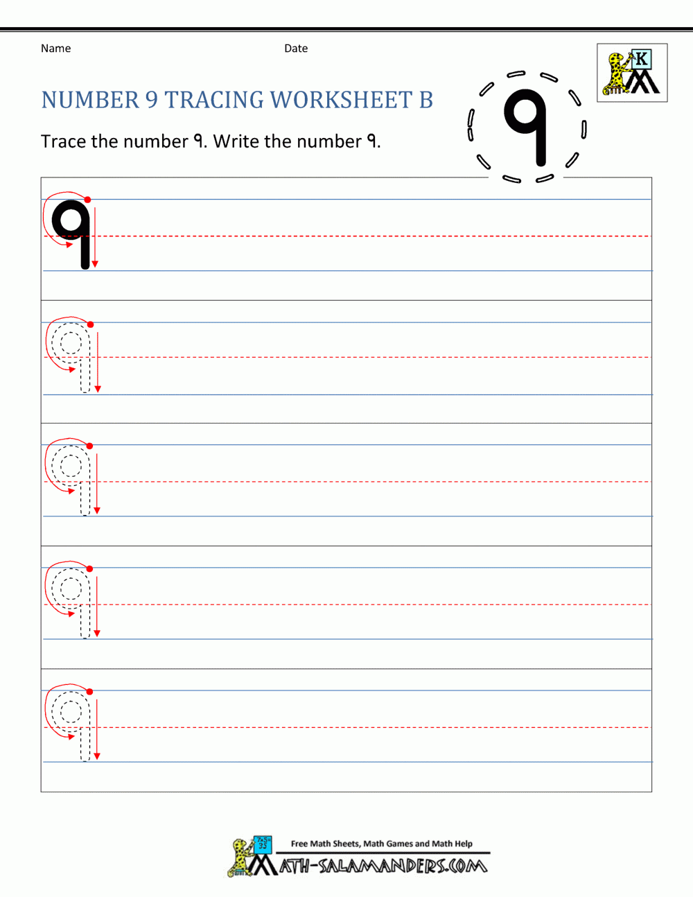 Number 9 Worksheets For Preschool Number 9 Worksheets For Preschool