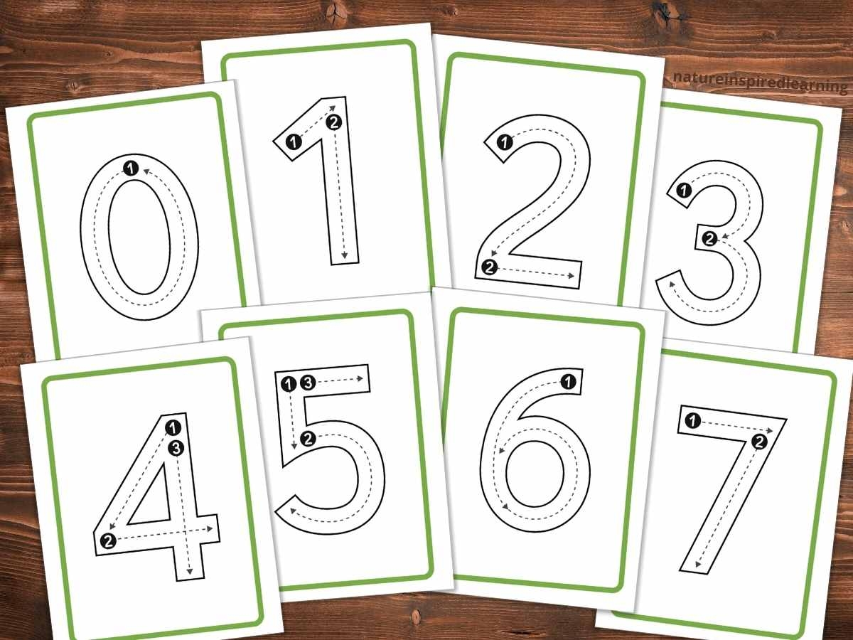 Number Formation Cards Free Nature Inspired Learning
