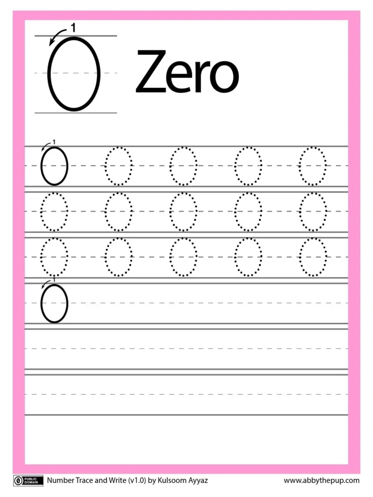 Number Trace And Write PDF