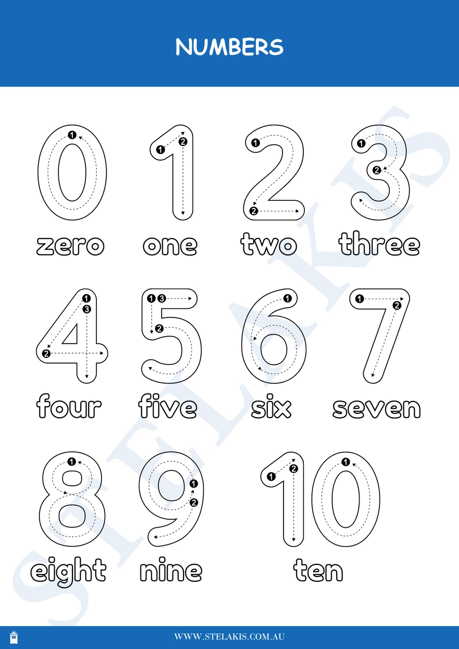 Number Tracing 0 10 ENGLISH 