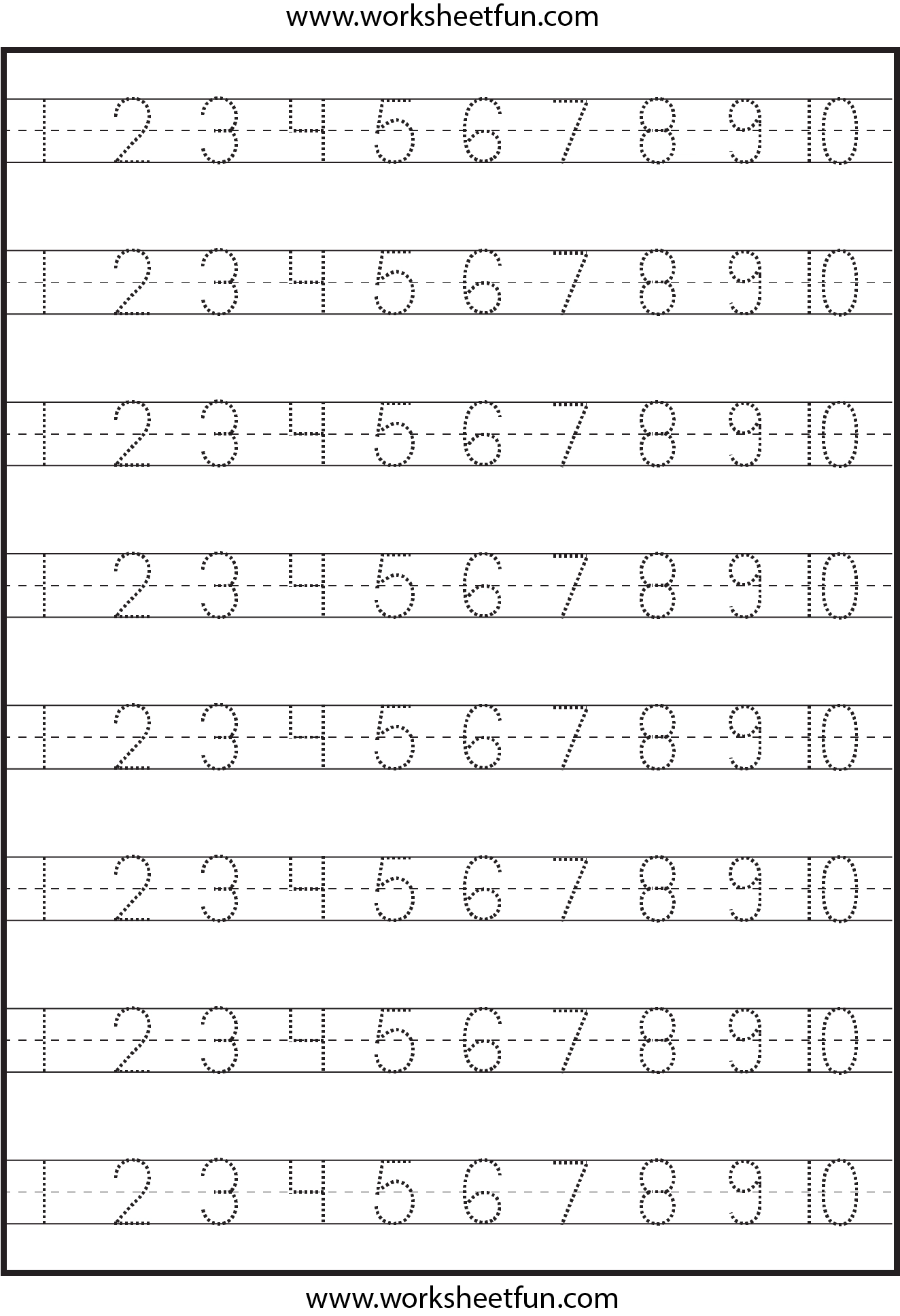 Number Tracing 1 10 Worksheet FREE Printable Worksheets 