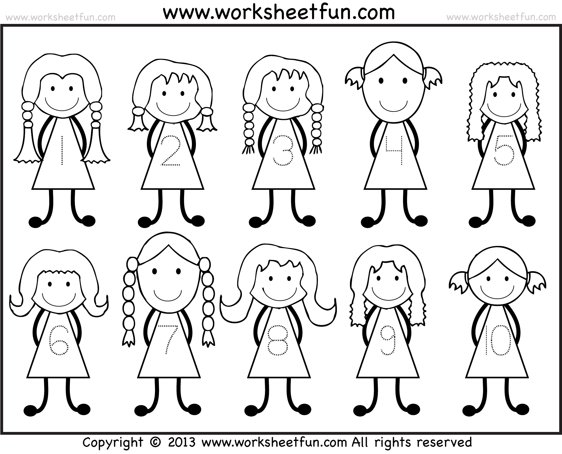 Number 1-10 Tracing