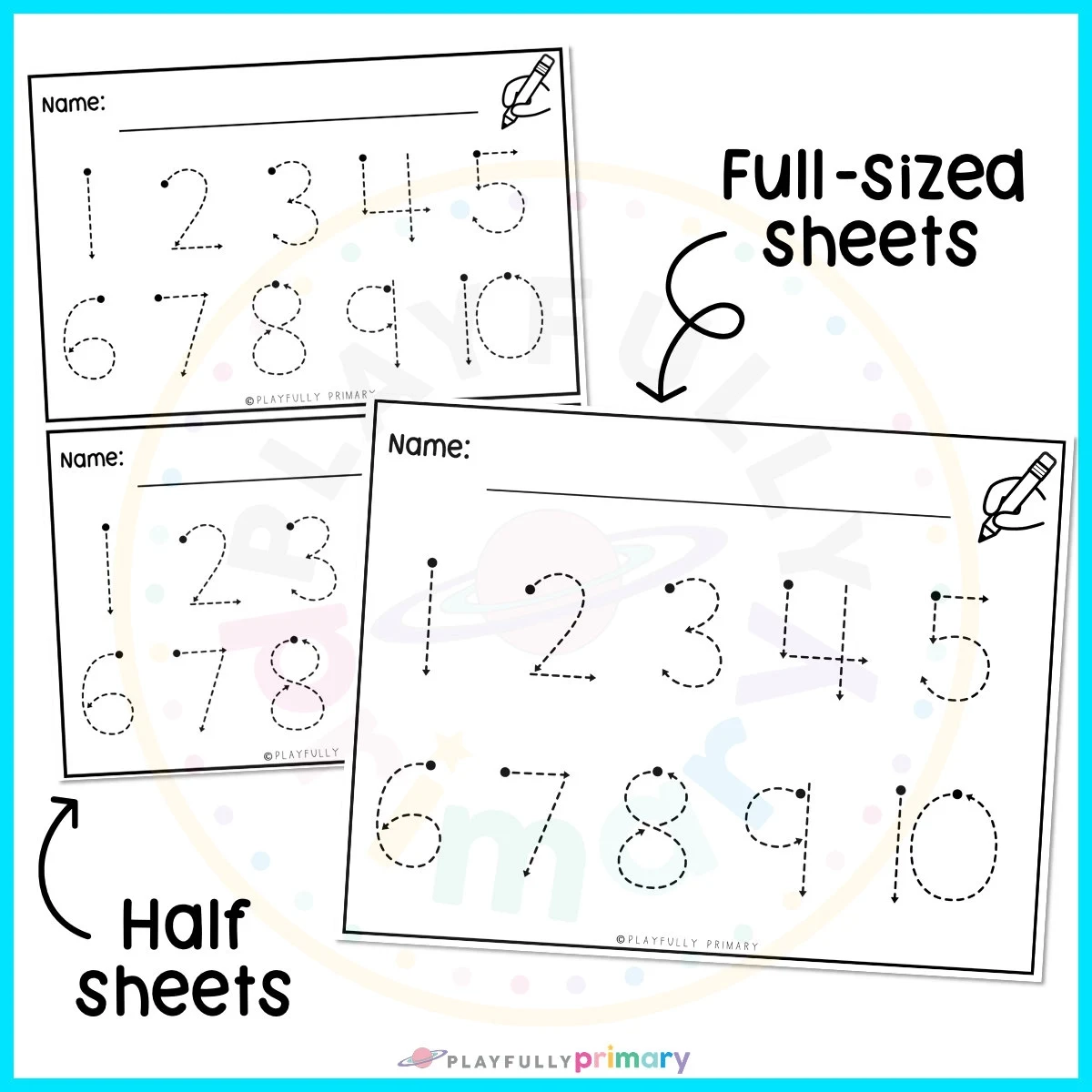 Number Tracing 1 10 Worksheets With Arrows Printable Preschool 