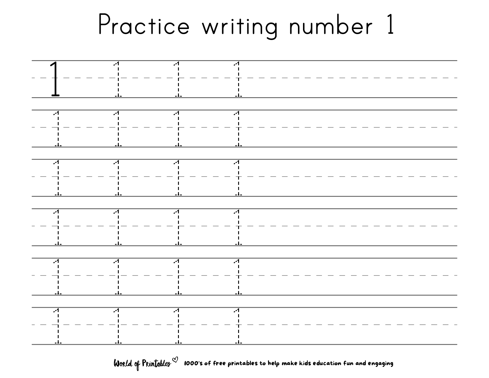 Number Tracing And Writing Worksheets
