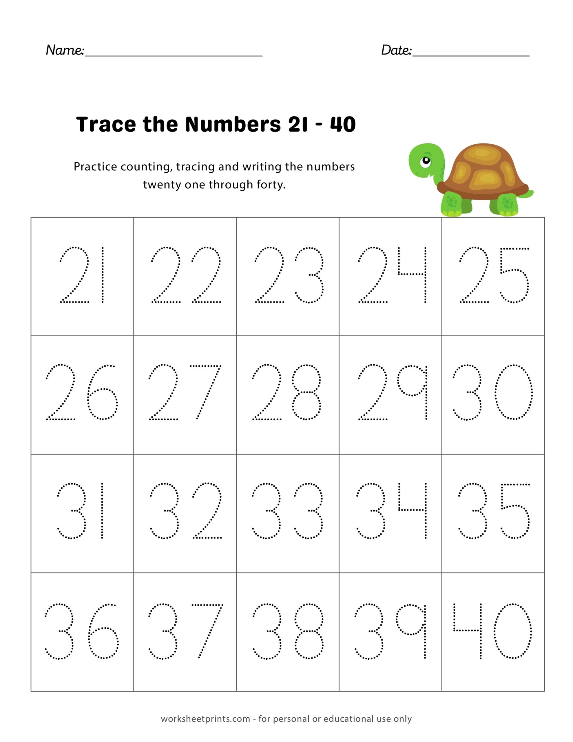 Number 27 Tracing Worksheet Number 27 Tracing Worksheet