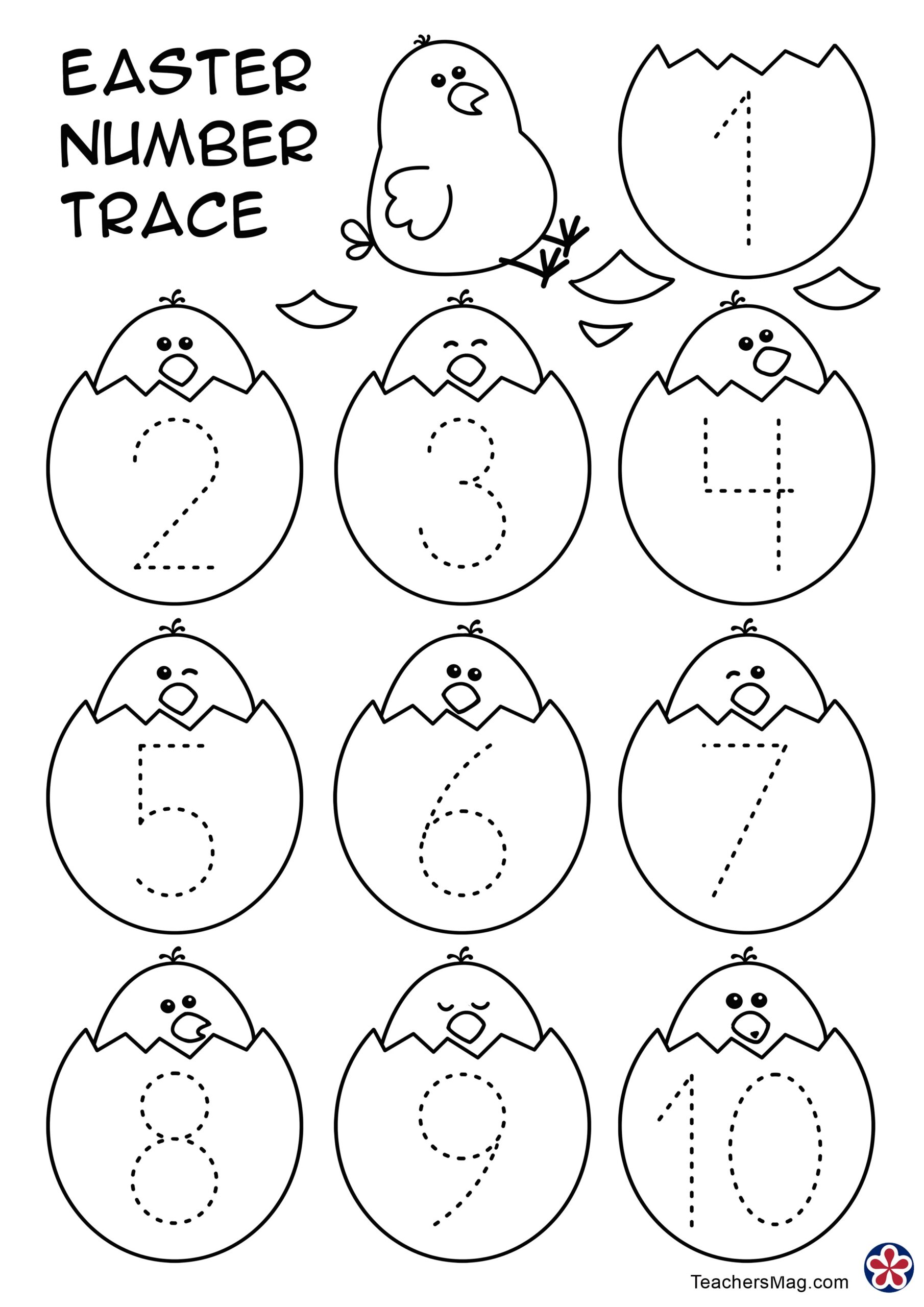 April Tracing Worksheets