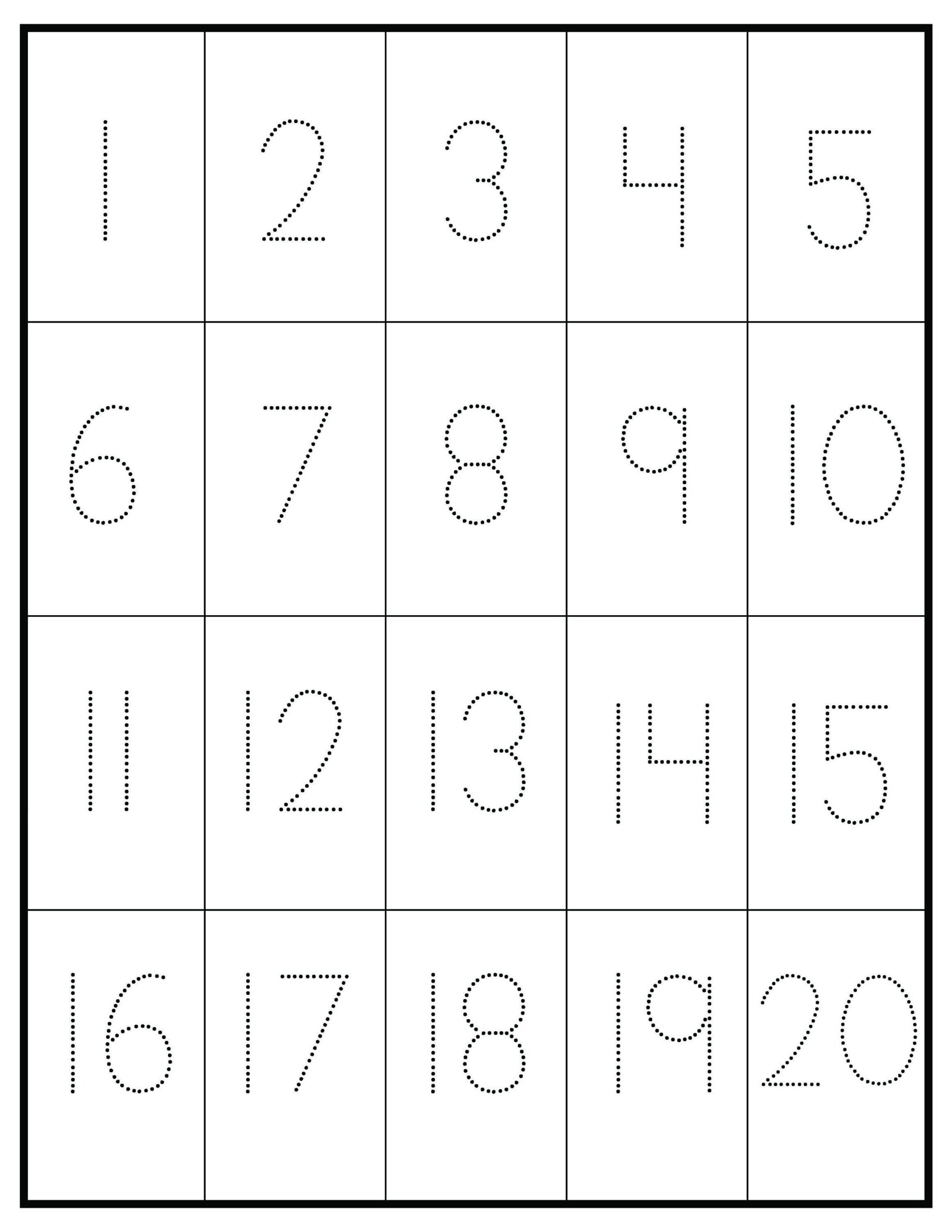 Tracing Number 1-20