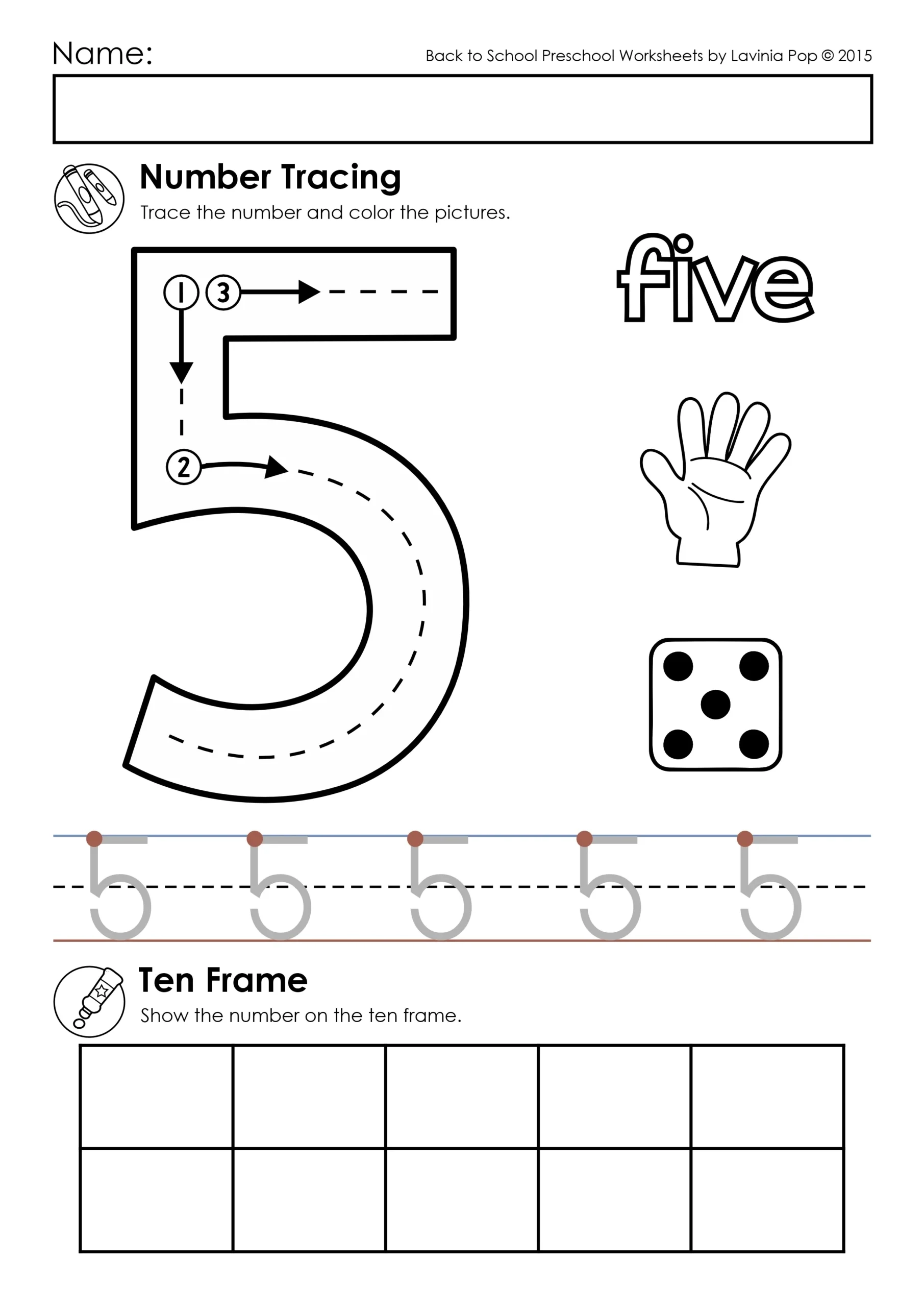 Tracing Numbers For Preschoolers Free Worksheet