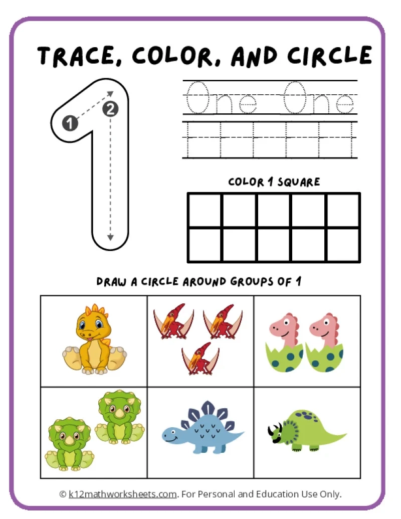 Number Tracing Sheet