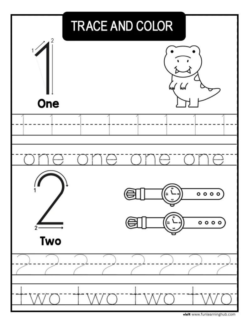 Number Tracing Worksheets Fun Learning Hub
