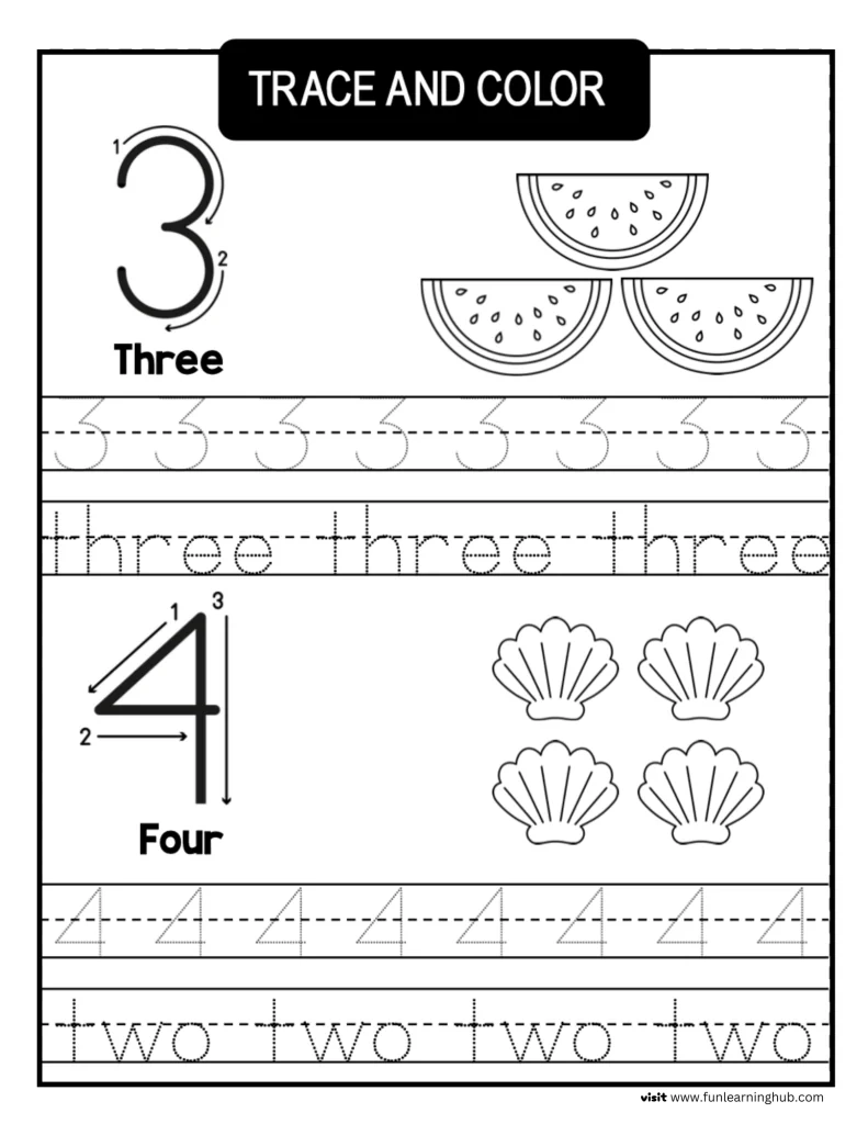 Number Tracing Worksheets Fun Learning Hub