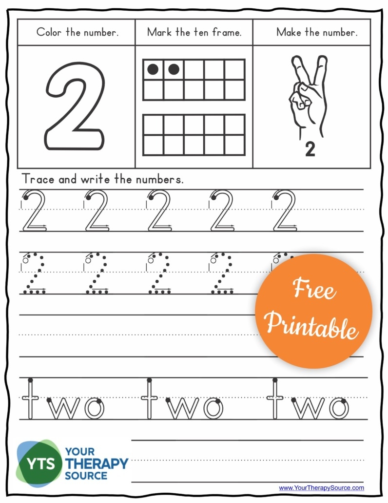 Tracing Numbers Free Worksheets