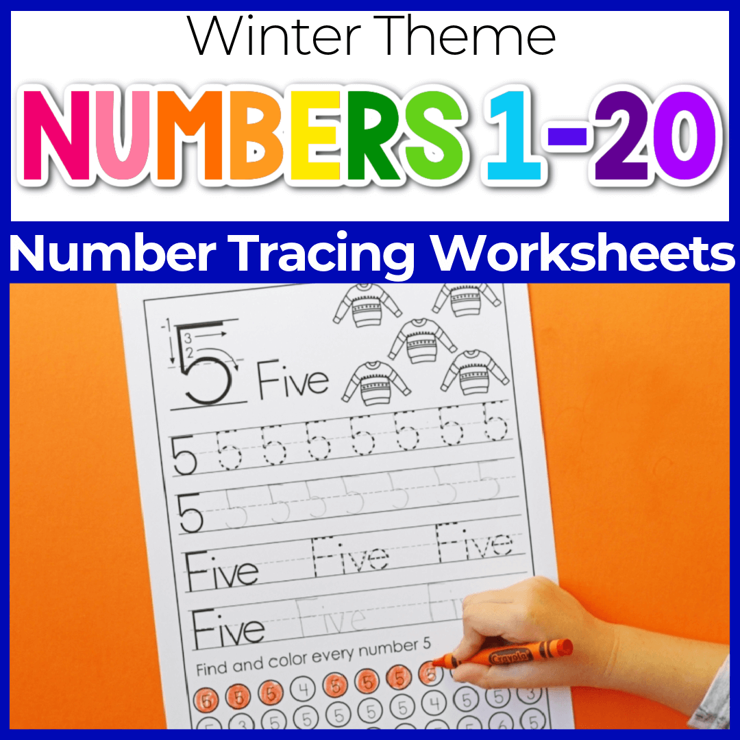 Number Tracing Worksheets Winter Life Over C s Club