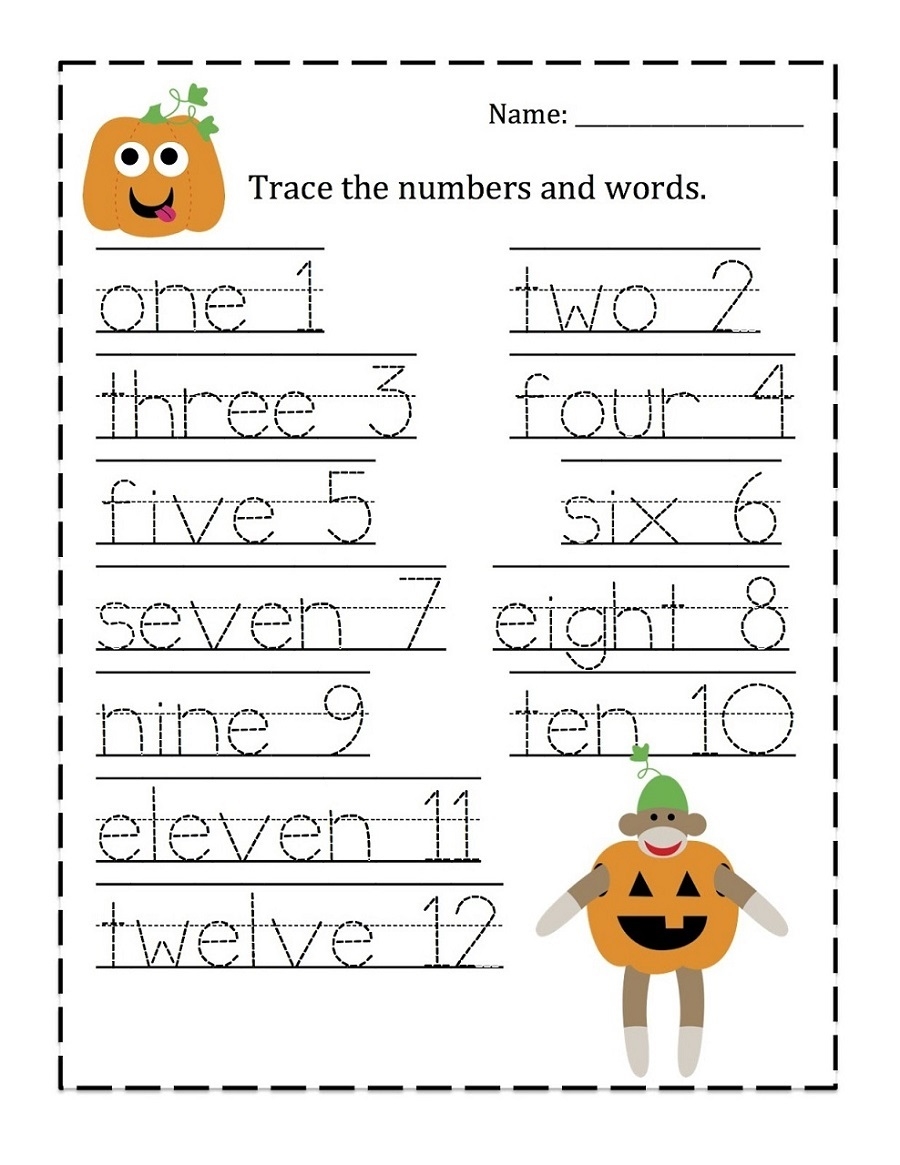 Number Words Activities Worksheets Learning Printable