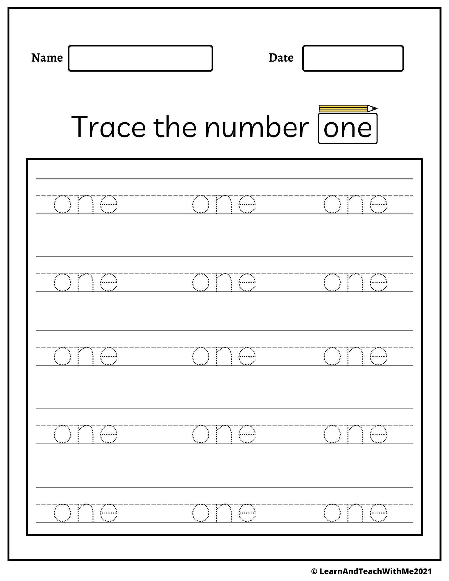 Numbers 1 10 Trace And Write Worksheets Made By Teachers