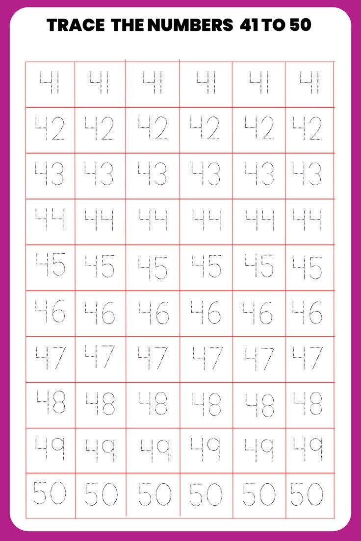 Numbers Worksheets