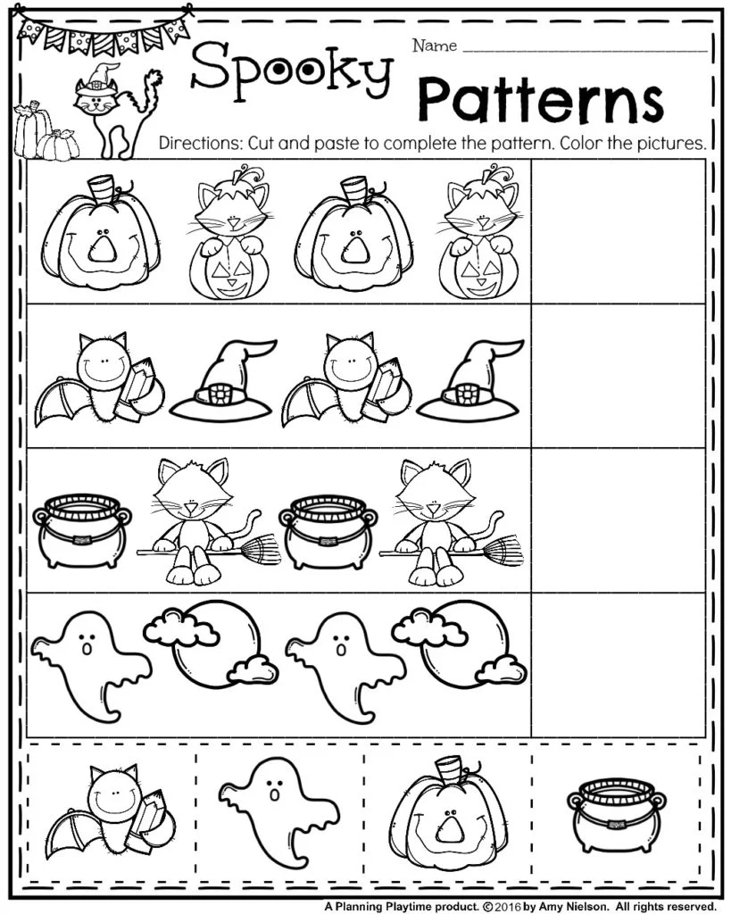 October Tracing Worksheets