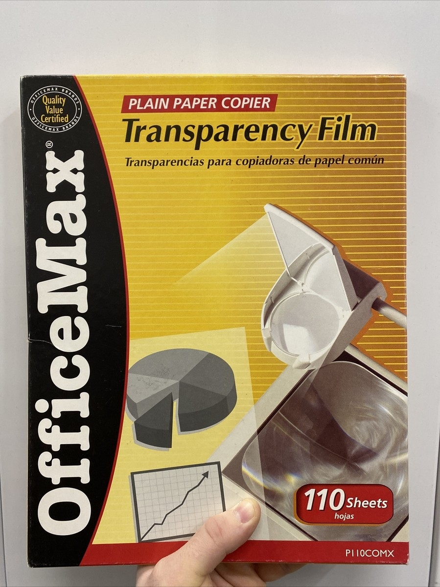 Office Max Write on Transparency Film Open Box Art Supply 