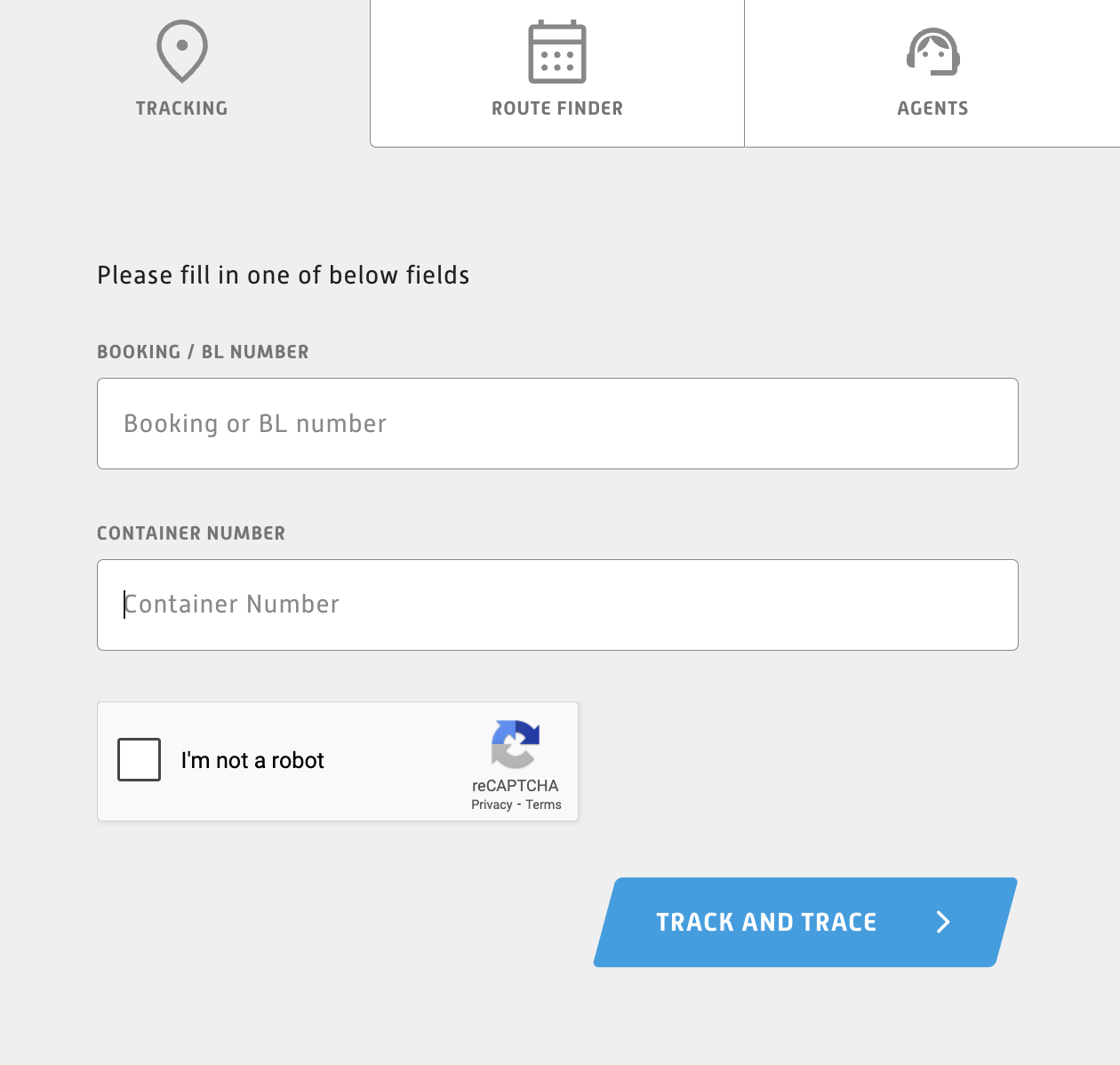 one mandatory field for track amp trace web tool wec lines