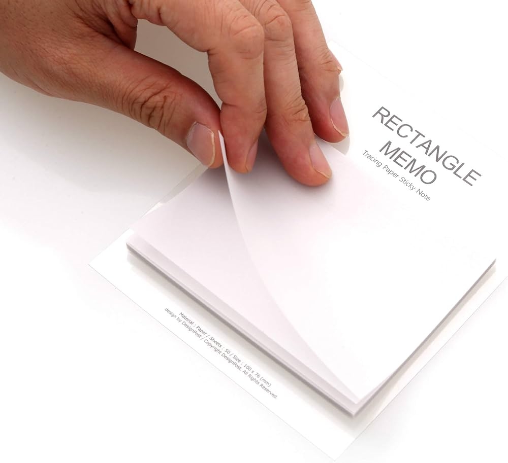 Pack Of 1 Creative Tracing Paper Sticky Memo 4 X 3 Inches 50 