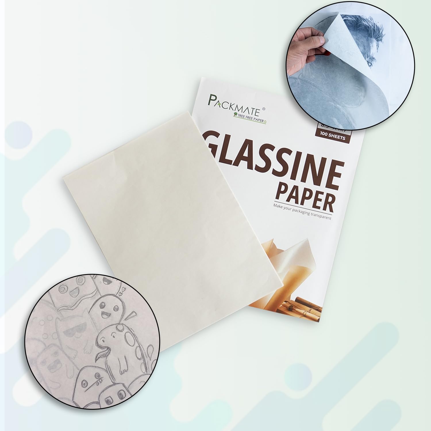 Packmate Glassine Paper Baking Paper Tracing Paper Size A4 100 