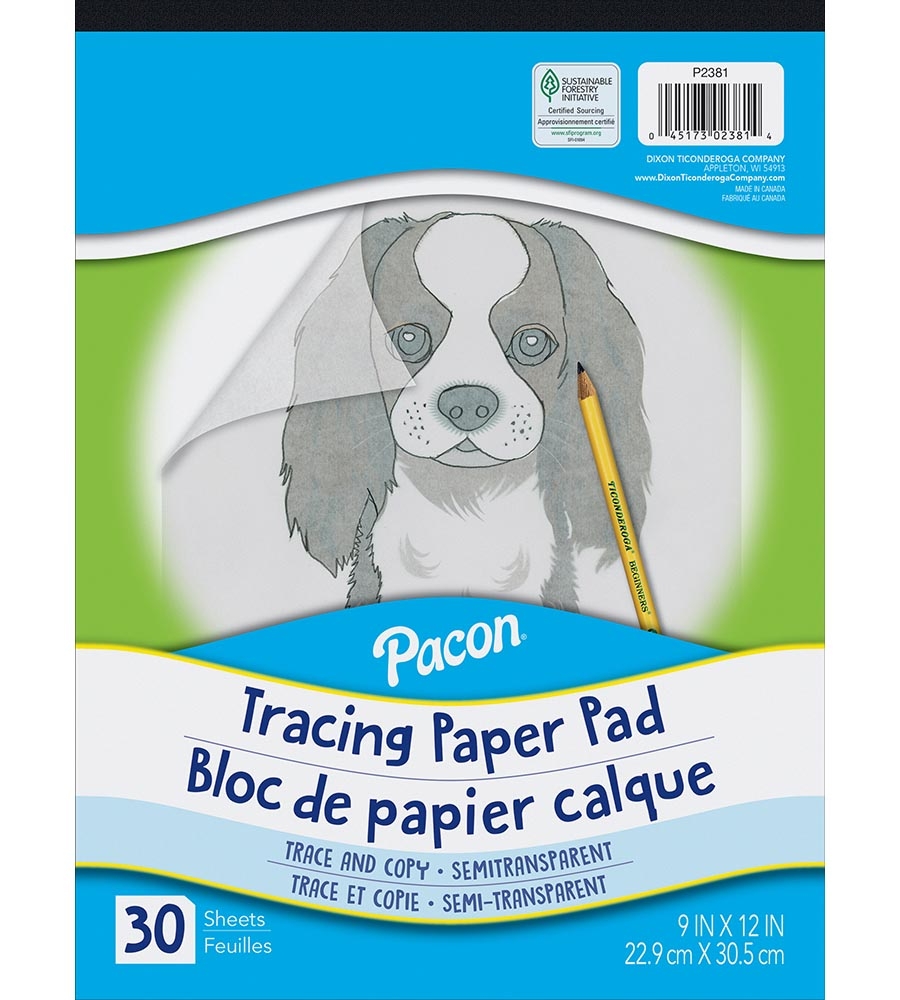 Pacon Tracing Pad White 9 X 12 30 Sheets Pacon Creative 
