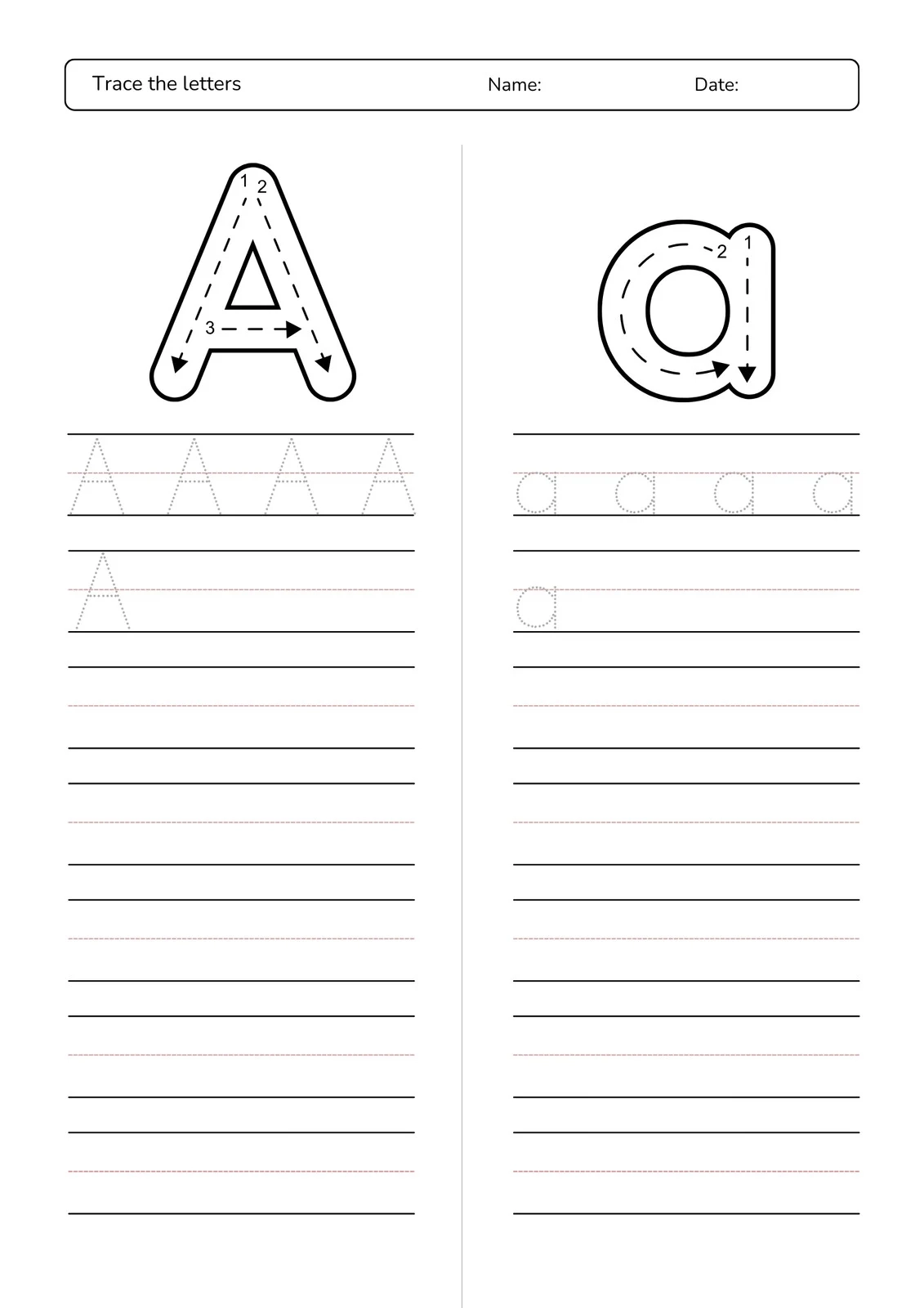 Tracing Paper For Writing Practice