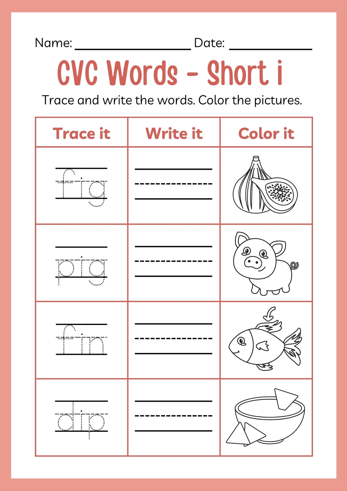Page 3 Customize 187 Cvc Worksheets Templates Online Canva