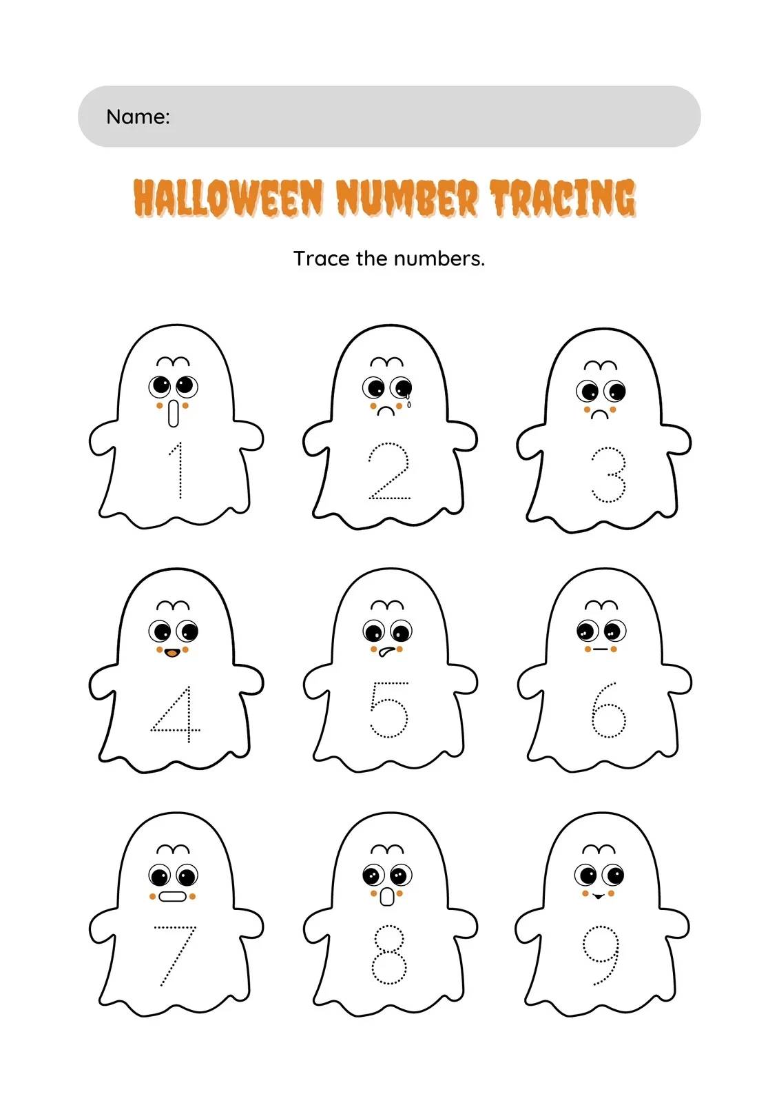 Page 6 Free Printable Halloween Worksheet Templates To Edit Canva