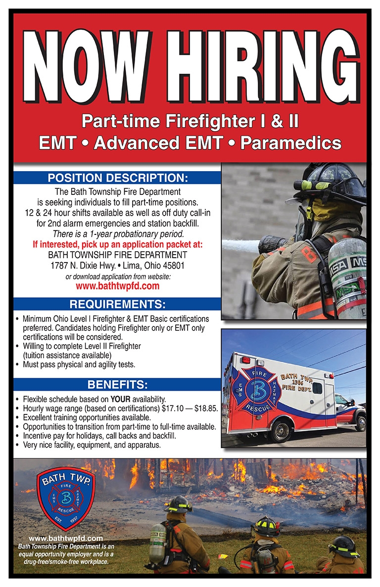 Part Time Firefighter I And II EMT Advanced EMT Or Paramedic 