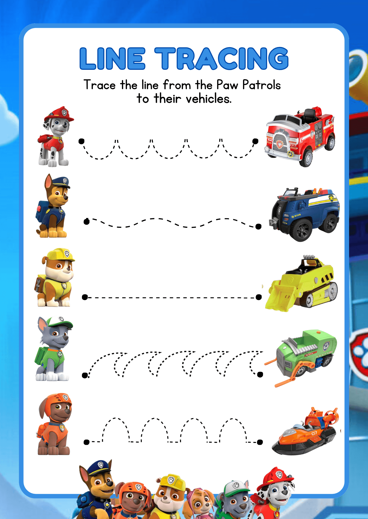 PAW PATROL TRACING ACTIVITY BOOK Editable In Canva By PAW PATROL TRACING ACTIVITY BOOK Editable In Canva By