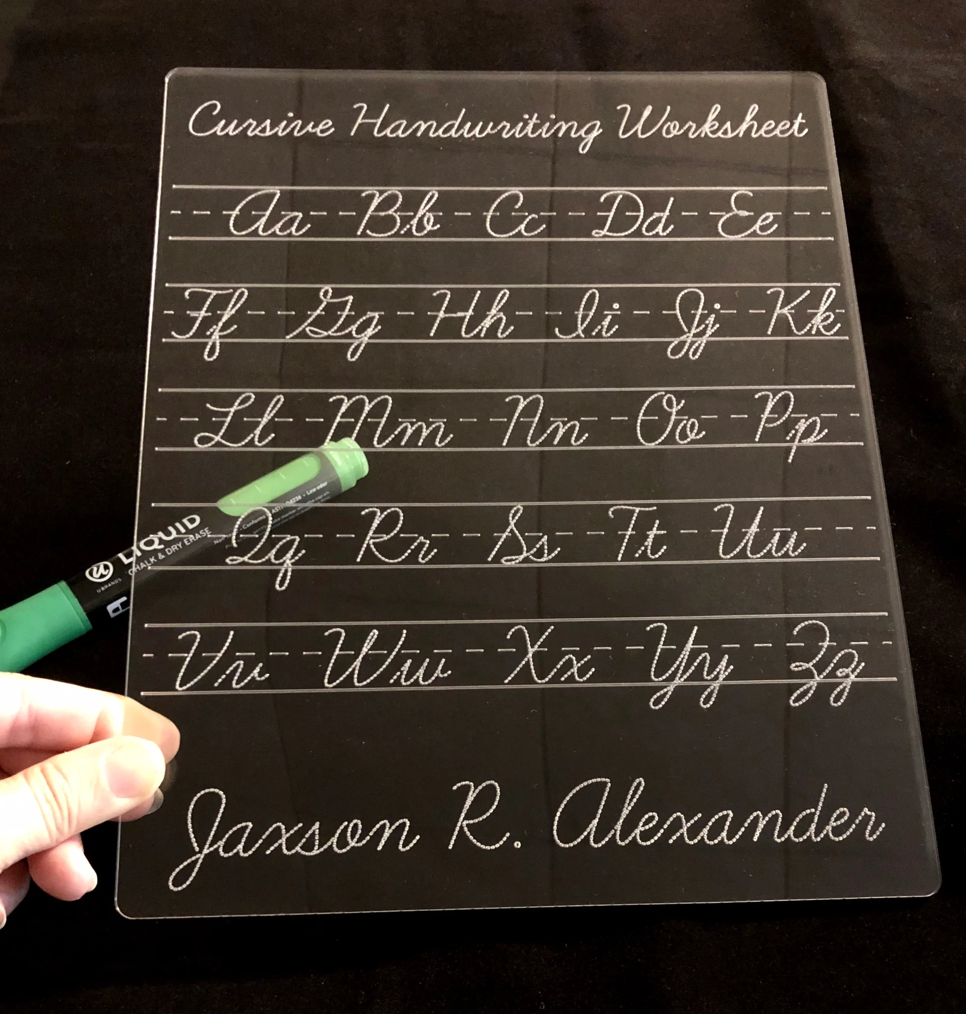 Cursive Alphabet Tracing Board