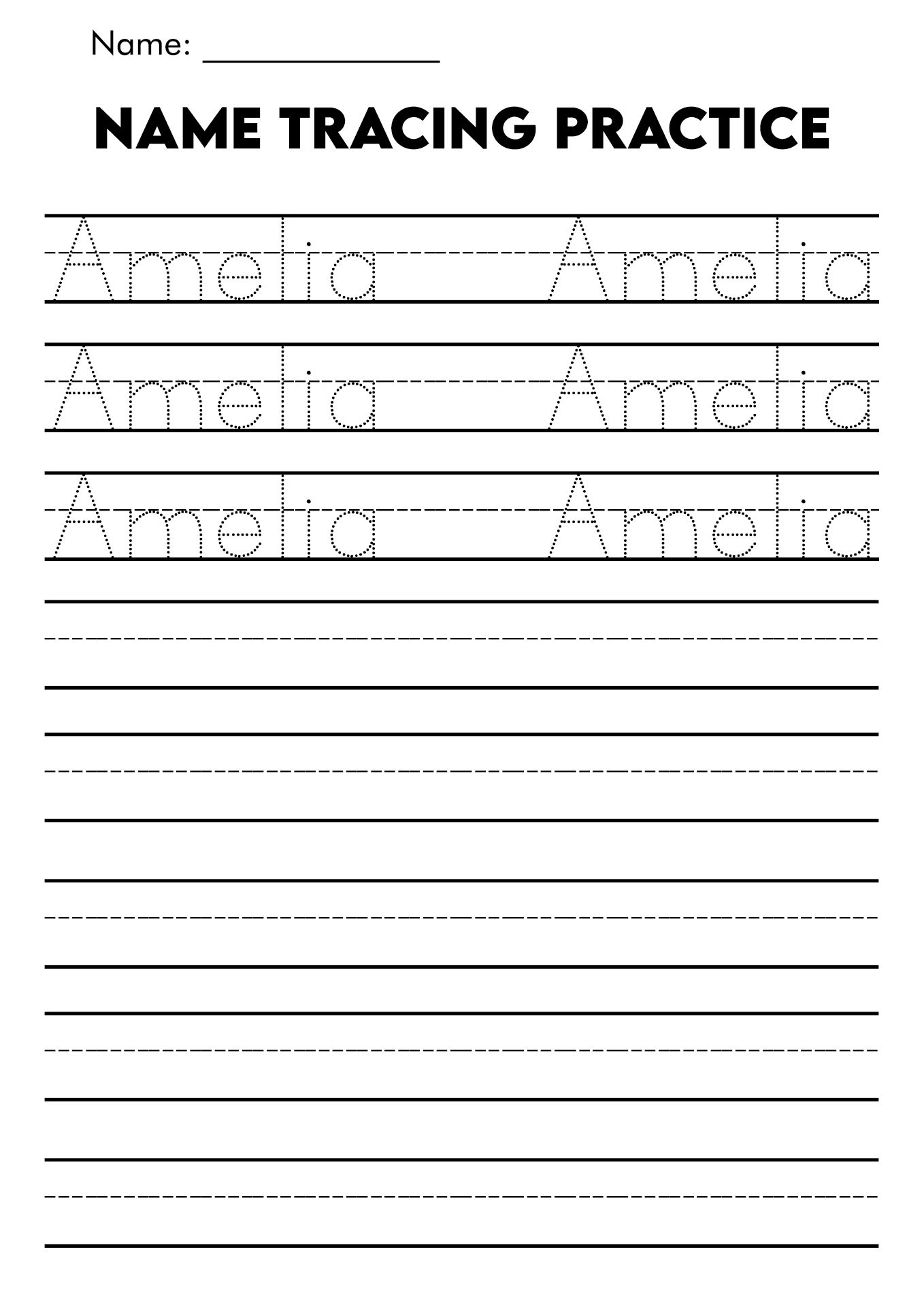 Name Tracing Handwriting Worksheets Name Tracing Handwriting Worksheets