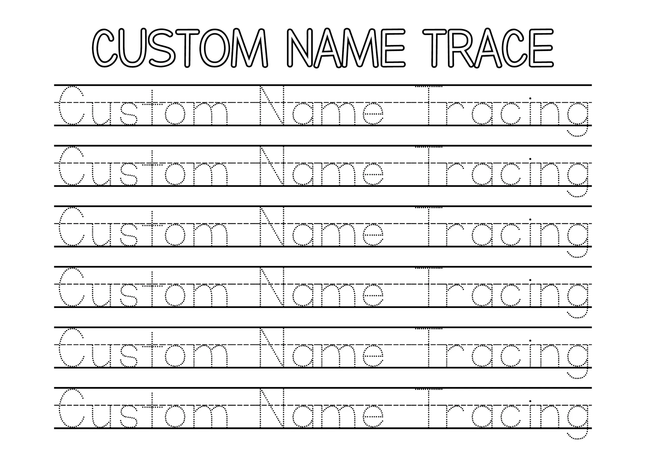Preschool Name Tracing